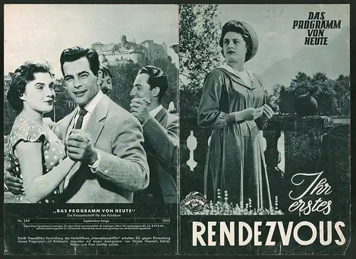 Filmprogramm Programm von Heute Nr. 388, Ihr erstes Rendezvous, Adrian Hoven, Nicole Heesters, Regie: Axel von Ambesser