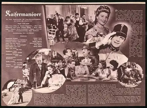 Filmprogramm IFK Nr. 1915, Kaisermanöver, Rudolf Prack, Harry Hardt, Regie: Franz Antel