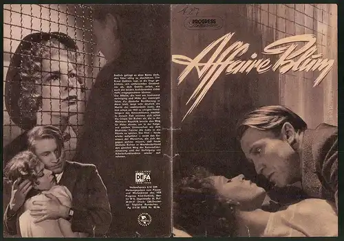 Filmprogramm PFI Nr. 83 /56, Affaire Blum, Hans Christian Blech, Gisela Trowe, Regie: Erich Engel