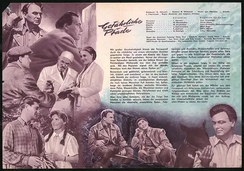 Filmprogramm PFI Nr. 63 /55, Gefährliche Pfade, I. Woronin, W. Wsewolodow, Regie: Alexander u. Jewgenij Alexejew