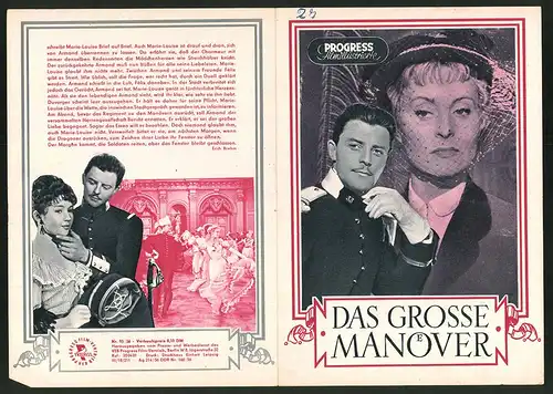 Filmprogramm PFI Nr. 95 /56, Das grosse Manöver, Michèle Morgan, Gérard Philipe, Regie: René Clair