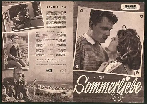 Filmprogramm PFI Nr. 18 /55, Sommerliebe, Maria Buschhoff, Lothar Blumhagn, Regie: Franz Barrenstein