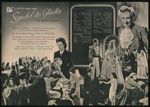 Filmprogramm Filmbühne Nr. 211, Symbol des Glücks, Margaret Lockwood, Dennis Price, Regie: Bernard Knowles