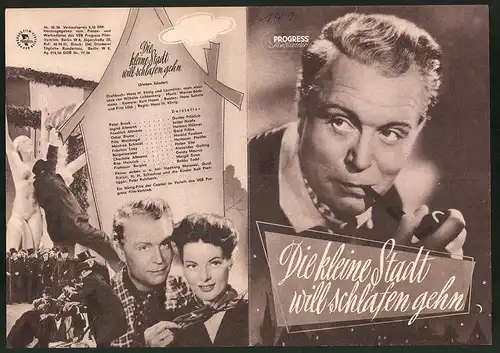Filmprogramm PFI Nr. 52 /56, Die kleine Stadt will schlafen gehn, Gustav Fröhlich, Jester Naefe, Regie: Hans H. König