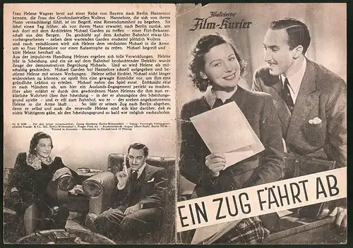 Filmprogramm IFK Nr. 3298, Ein Zug fährt ab, Leny Marenbach, Lucie Englisch, Regie: Johannes Meyer