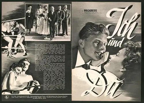 Filmprogramm PFI Nr. 74 /54, Ich und Du, Hardy Krüger, Liselotte Pulver, Regie: Alfred Weidenmann