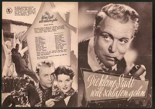 Filmprogramm PFI Nr. 52 /56, Die kleine Stadt will schlafen gehn, Gustav Fröhlich, Jester Naefe, Regie: Hans H. König