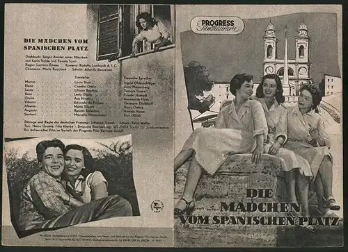 Filmprogramm PFI Nr. 80 /54, Das Mädchen vom Spanischen Platz, Lucia Bosé, Cosetta Greco, Regie: Luciano Emmer