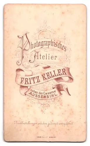 Fotografie Fritz Keller, Aussersihl, Herr mit Bart und Brille