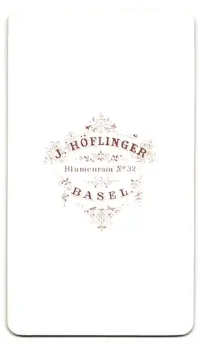 Fotografie J. Höflinger, Basel, Blumenrain 32, hübsches Fräulein im Portrait