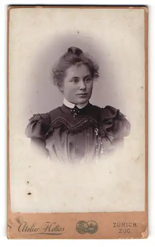 Fotografie Atelier Helios, Zürich, Bahnhofstrasse 60, hübsches Fräulein im Portrait