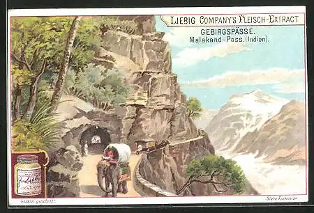 Sammelbild Liebig, Liebig Company`s Fleisch-Extract, Indien, Gebirgspässe, Malakand-Pass