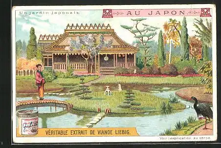 Sammelbild Liebig, Japon, Un jardin japonais