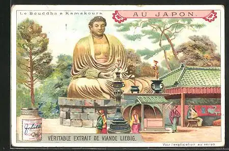 Sammelbild Liebig, Kamakoura, Le Bouddha