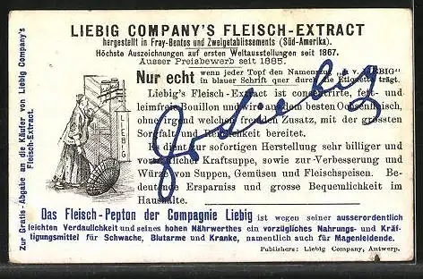 Sammelbild Liebig, Liebig Company`s Fleisch-Extract u.- Pepton, Auf der Rennbahn, Der Sieger