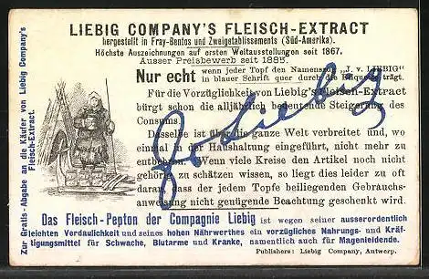 Sammelbild Liebig, Liebig Company`s Fleisch-Extract u.- Pepton, Auf der Rennbahn, Jockey ist gestürzt