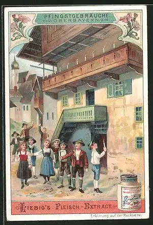 Sammelbild Liebig, Pfingstgebräuche, Oberbayern