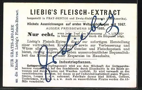 Sammelbild Liebig, Industriepflanzen, Guttaperchabaum, Ernte