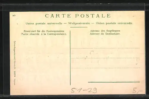 Präge-AK Schweizertrachten aus St. Gallen, Schaffhausen, Neuenburg und dem Tessin