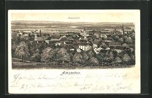 Lithographie Amstetten, Totalansicht