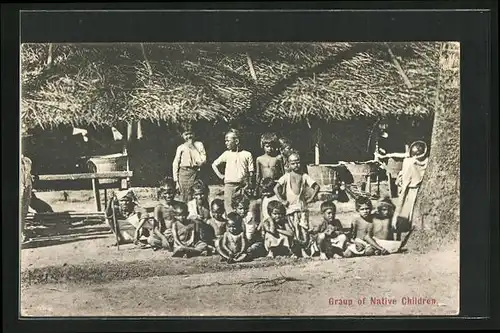 AK Sri Lanka, Group of Native Children, Gruppe einheimischer Kinder