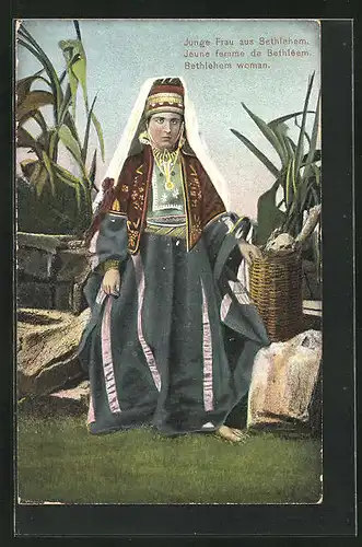 AK Junge Frau aus Bethlehem, arabische Volkstypen