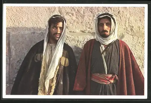 AK Männliche Beduinen aus dem Ostjordanland