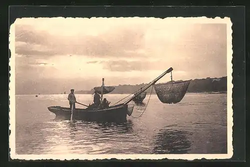 AK Fischerei, einholen der Netze auf dem Boot