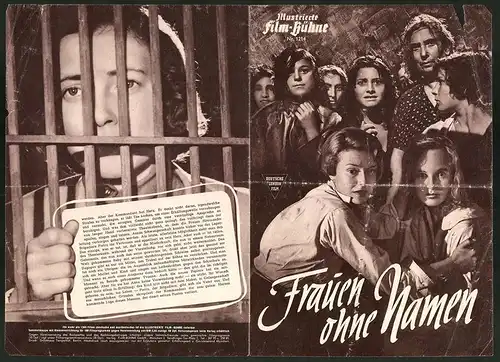 Filmprogramm IFB Nr. 1214, Frauen ohne Namen, Simone Simon, Valentina Cortese, Regie: Geza Radvanyi