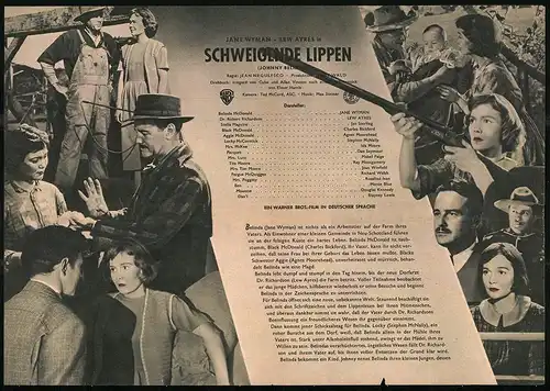 Filmprogramm IFB Nr. 451, Schweigende Lippen, Jane Wyman, Lew Ayres, Regie: Jean Negulesco