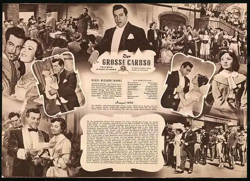 Filmprogramm IFB Nr. 1503, Der grosse Caruso, Mario Lanza, Ann Blyth, Regie: Richard Thorpe