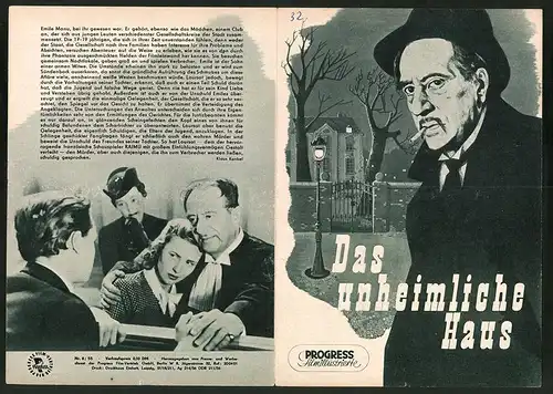 Filmprogramm PFI Nr. 8 /55, Das unheimliche Haus, Raimu, Juliette Faber, Regie: Henri Decoin