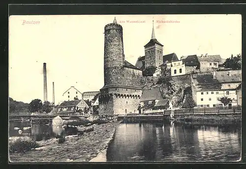 AK Bautzen, Alte Wasserkunst und Michaeliskirche