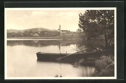 AK Bayersoien, Blick über den Soier See zum Ort