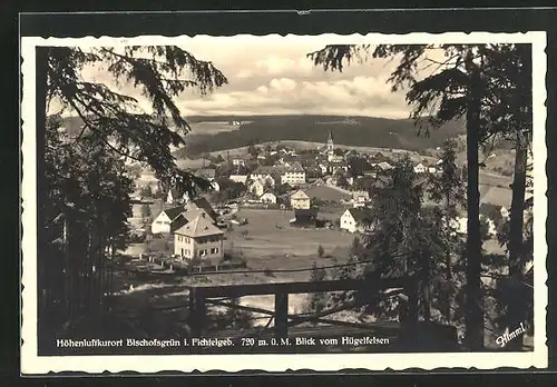 AK Bischofsgrün im Fichtelgeb., Blick vom Hügelfelsen