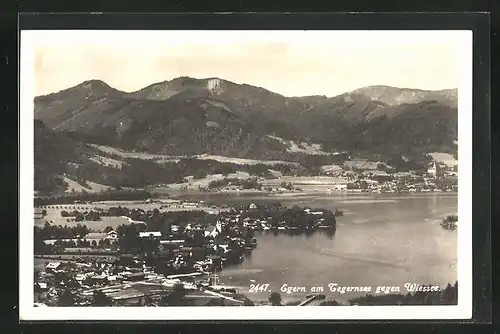 AK Egern am Tegernsee, Totalansicht gegen Wiessee