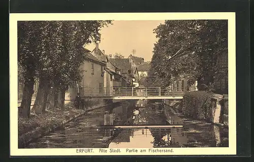 AK Erfurt, Alte Stadt - Partie am Fischersand