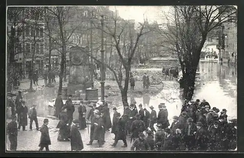 AK Nürnberg, Hochwasser-Katastrophe am 5. Februar 1909 - Maxplatz nach der Katastrophe