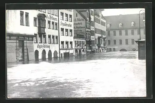 AK Nürnberg, Hochwasser-Katastrophe am 5. Februar 1909 - Obstmarkt