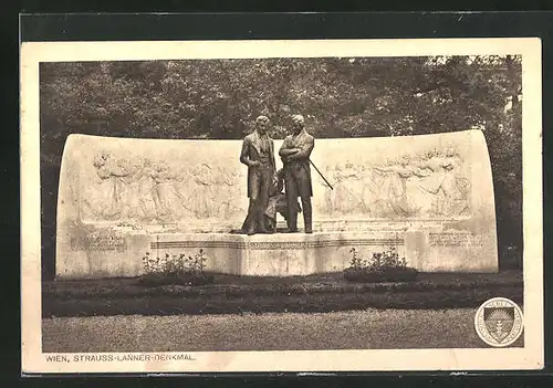AK Deutscher Schulverein Nr. 202: Wien, Strauss-Lanner-Denkmal