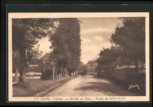 AK Les Ormes, Entree du Pays, Route de Saint-Aubin