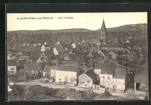 AK St-Pere-sous-Vezelay, Vue generale, L`Eglise