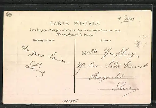AK Champigny-sur-Yonne, Avenue du Chateau, Uferpartie im Ort