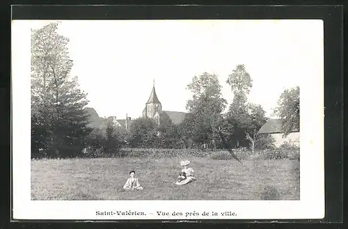 AK Saint-Valerien, Vue des pres de la Ville, L`Eglise