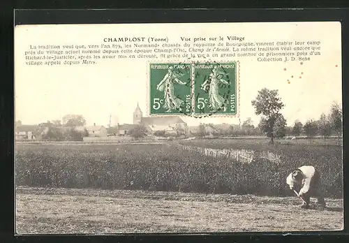 AK Champlost, Vue prise sur le Village