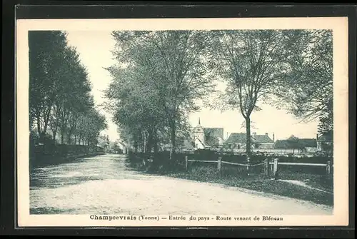 AK Champcevrais, Entrèe du pays - Route venant de Blèneau