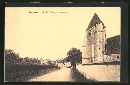 AK Leugny, L`Èglise, Route de Chastenay