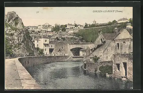 AK Cousin-le-.Pont, Häuserruinen am Flussufer