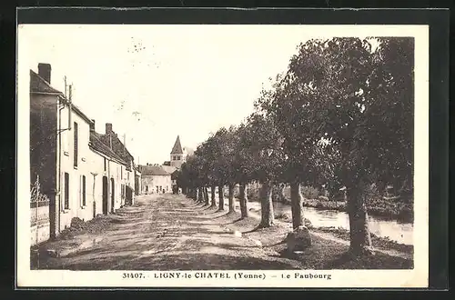 AK Ligny-le-Chatel, Le Faubourg, L`Eglise