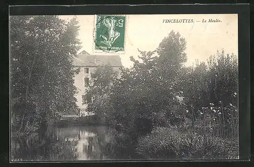 AK Vincelottes, Le Moulin, an der Mühle